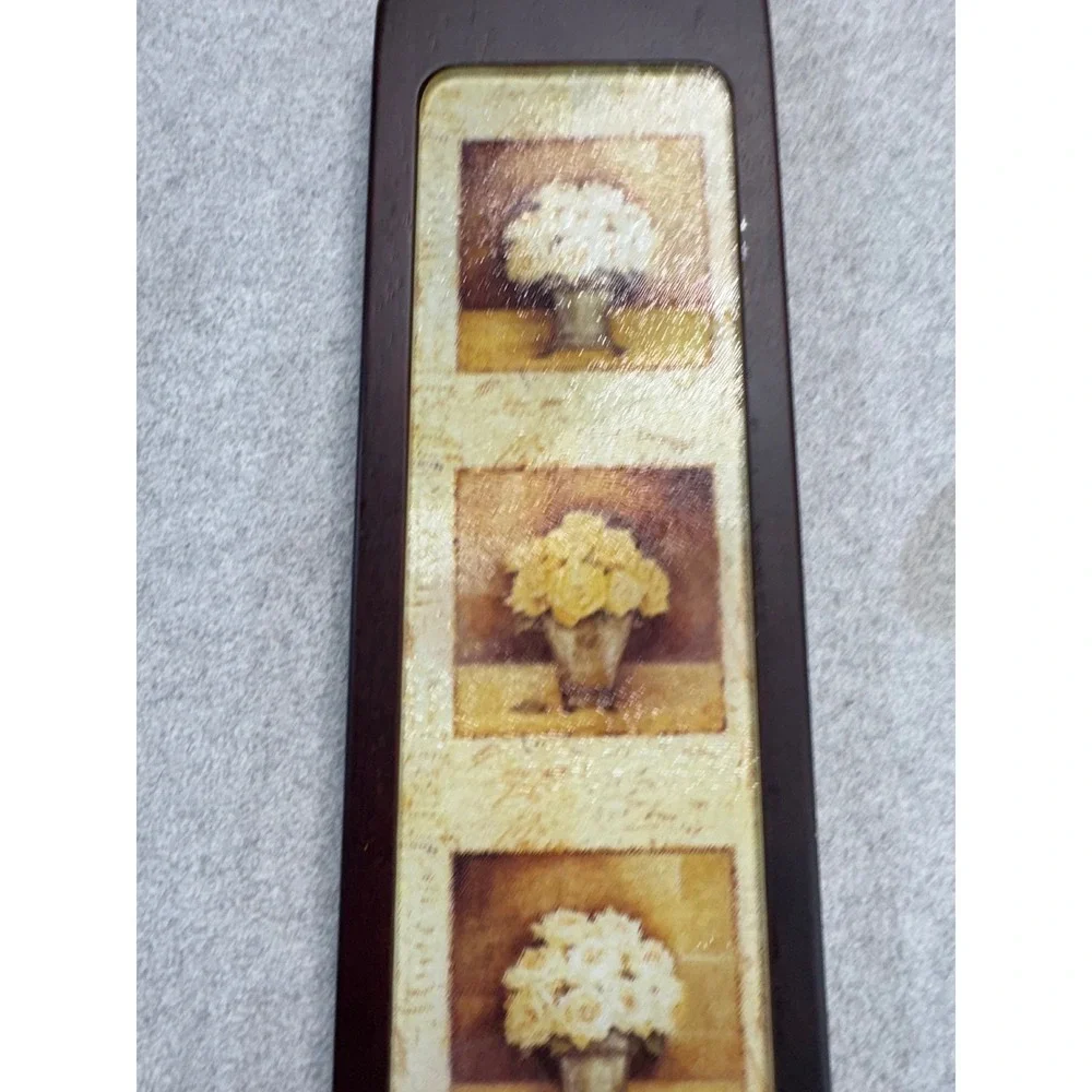 Decorative Wooden Wall Plaque Cutting Board Floral Still Life Kitchen Decor 19